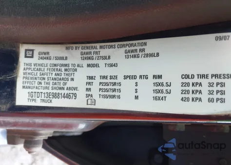 2008 GMC Canyon from USA, damaged, VIN 1GTDT13E988144679